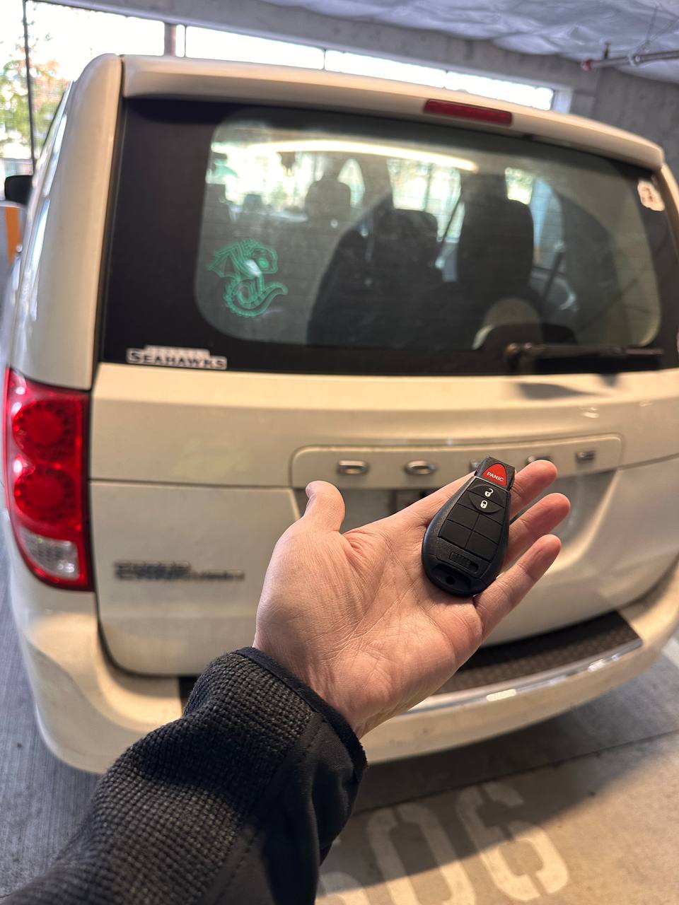 Programmed key fob for a Dodge Grand Caravan